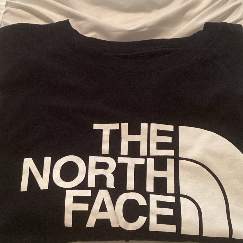 The North Face Black Long Sleeve Tee with White Logo